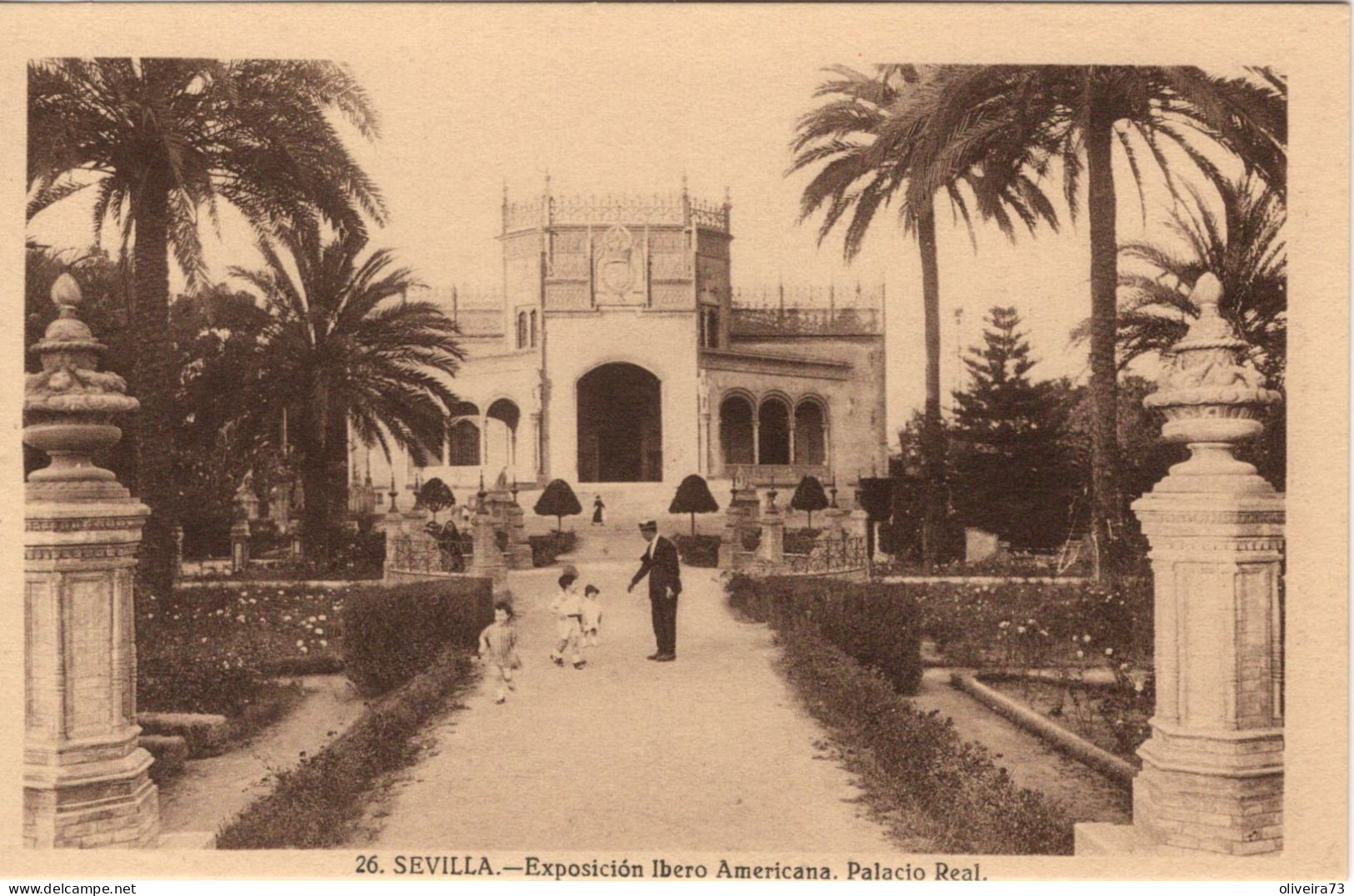 SEVILLA - Exposición Ibero Americana. Palacio Real - Sevilla