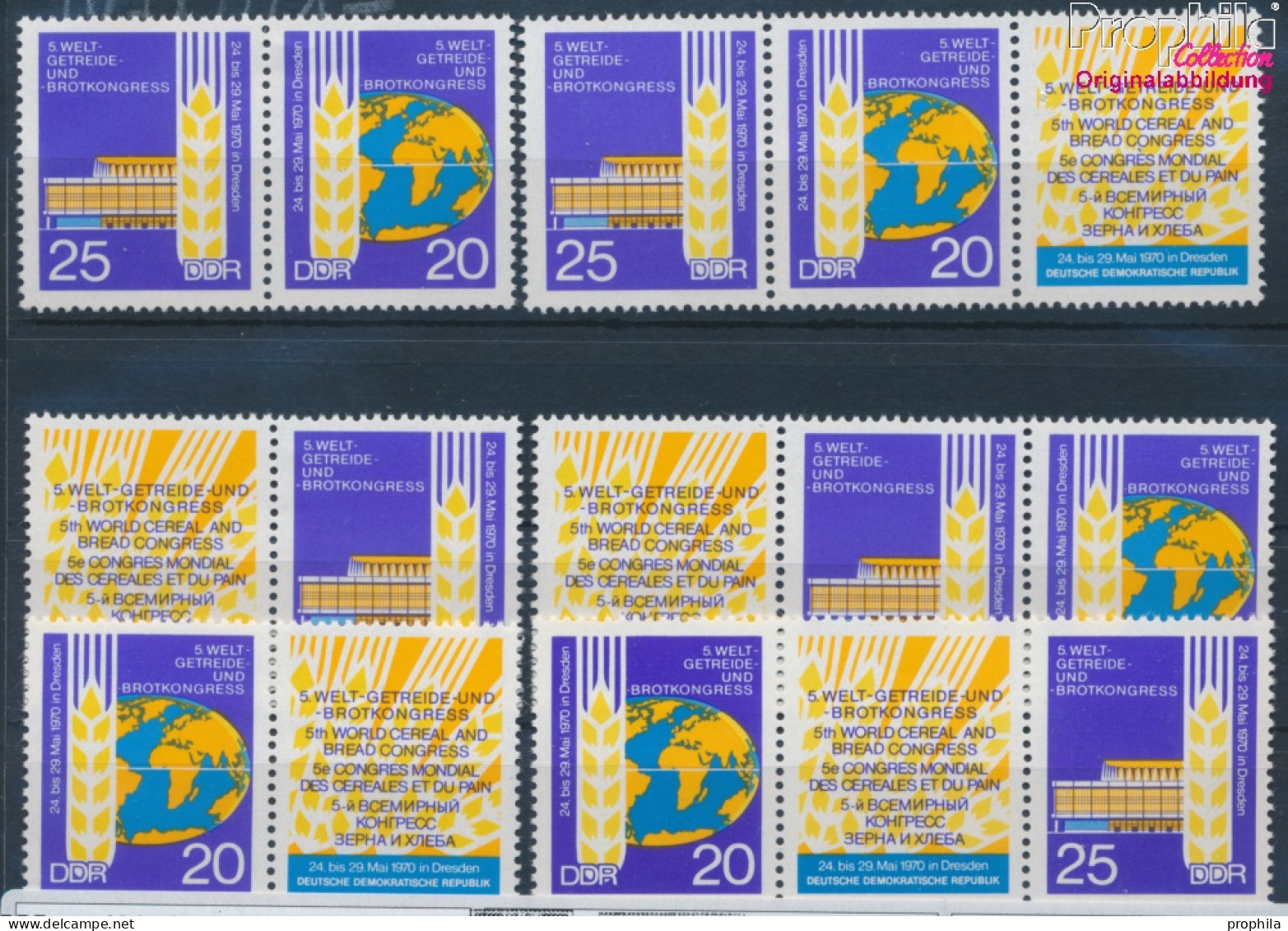 DDR WZd221-WZd226 (kompl.Ausg.) Postfrisch 1970 Brotkongress (10393363 - Unused Stamps