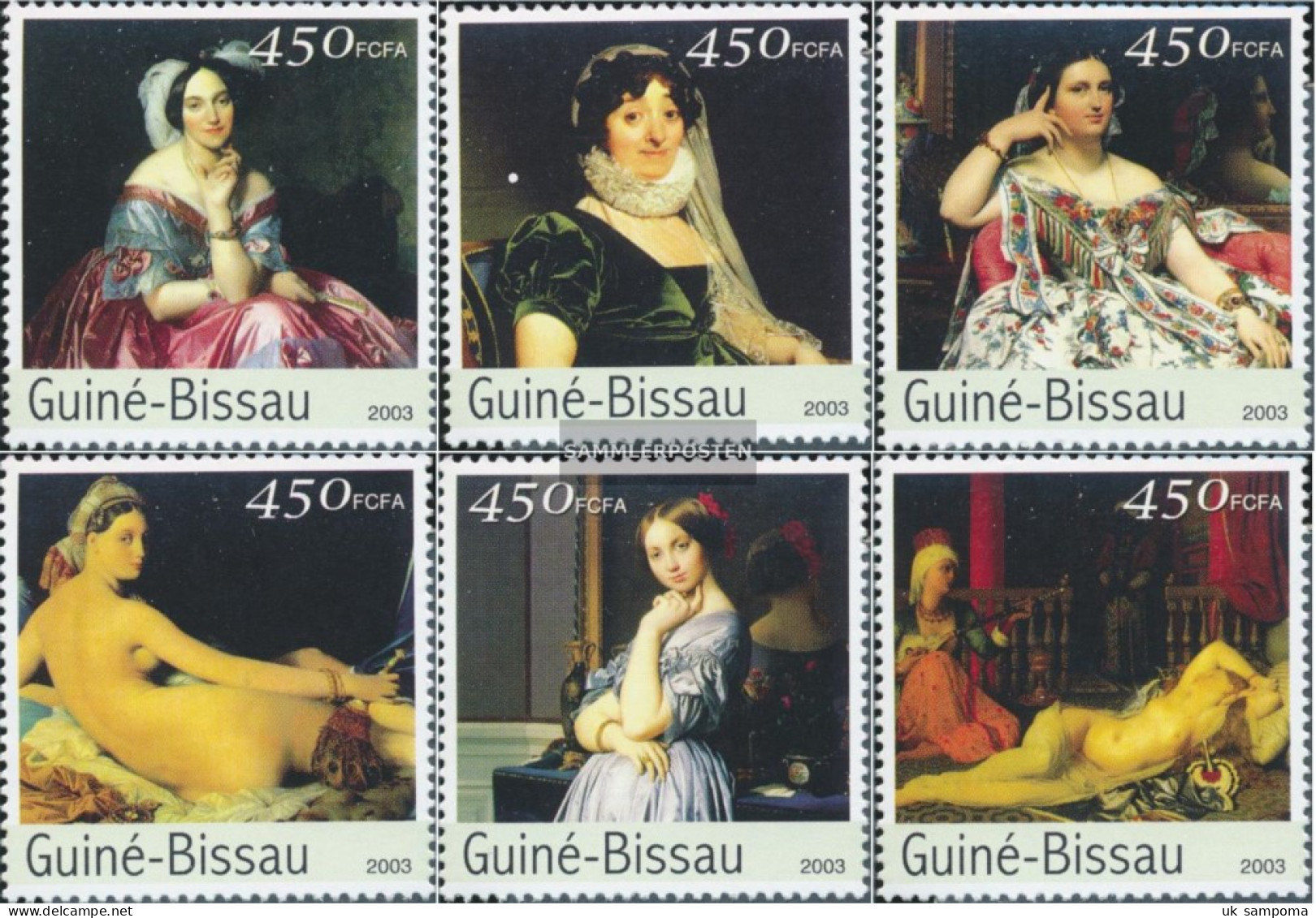 Guinea-Bissau 2543-2548 (complete. Issue) Unmounted Mint / Never Hinged 2003 Paintings Of Ingres - Guinea-Bissau