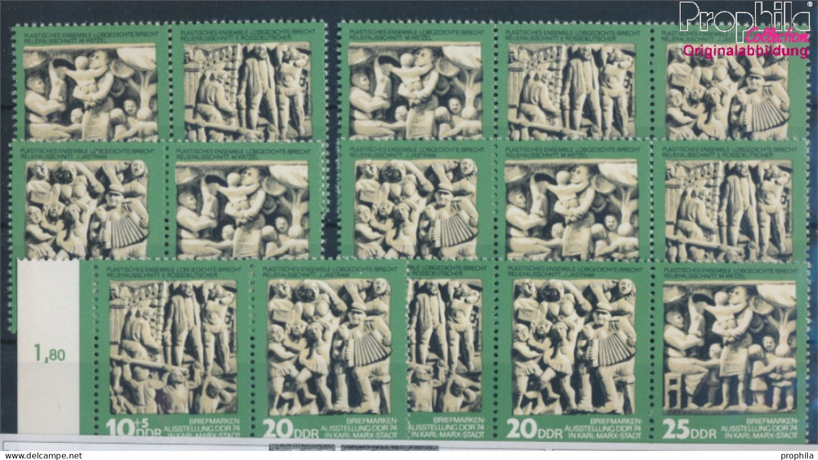 DDR WZd302-WZd307 (kompl.Ausg.) Postfrisch 1974 Tag D.Philatelis. (10393369 - Unused Stamps