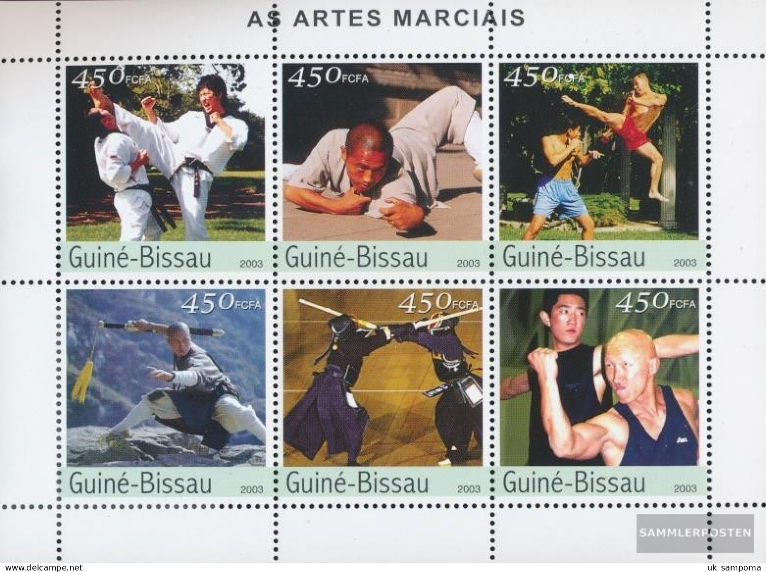 Guinea-Bissau 2219-2224 Sheetlet (complete. Issue) Unmounted Mint / Never Hinged 2003 Martial Arts - Guinea-Bissau