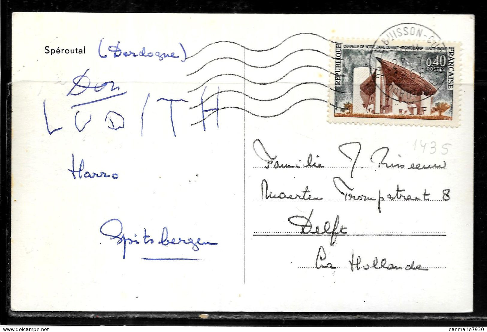 F265 - N° 1435 SUR LETTRE DE LE BUISSON CUISSAC DU 23/07/66 POUR LA HOLLANDE - Lettres & Documents