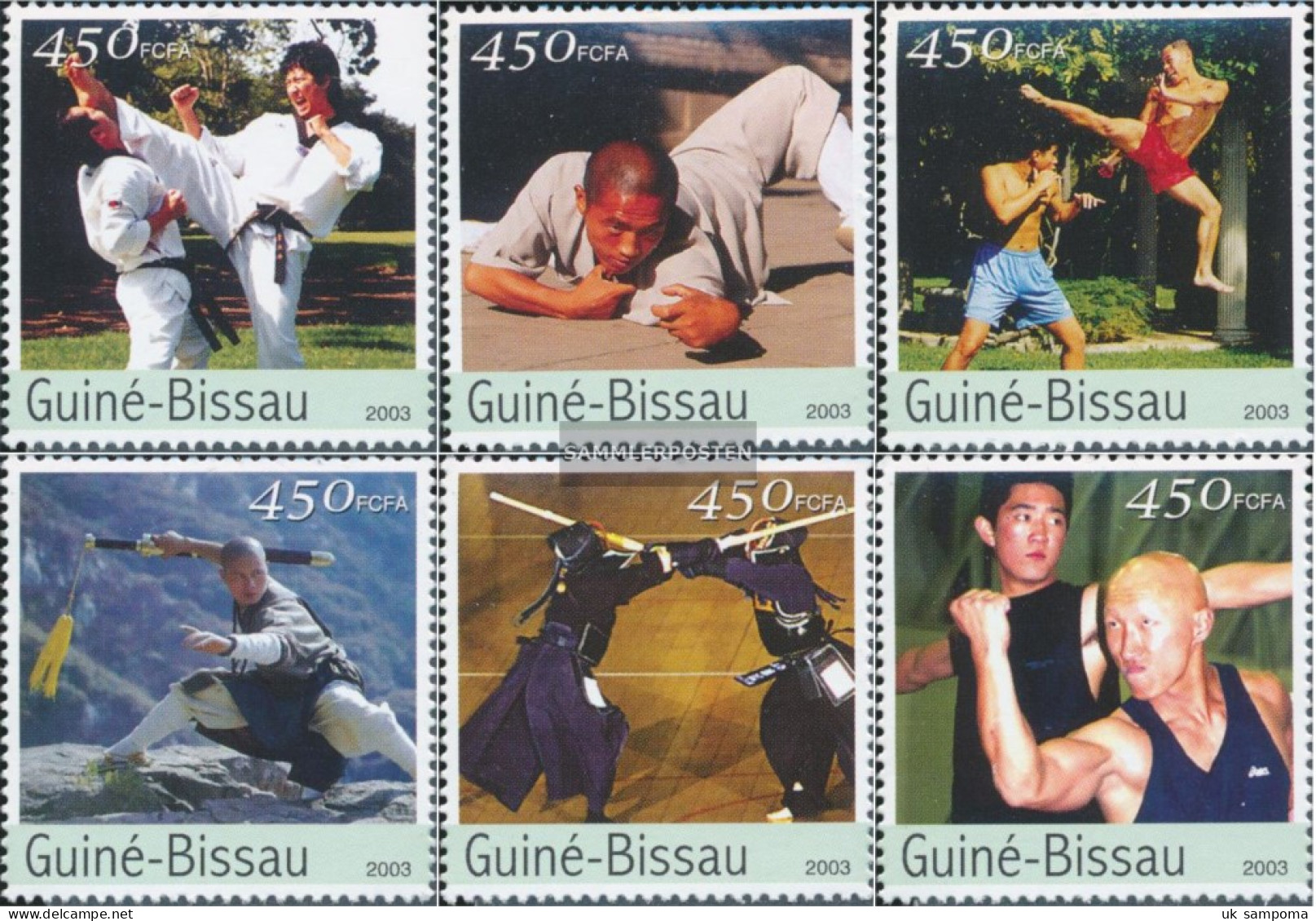 Guinea-Bissau 2219-2224 (complete. Issue) Unmounted Mint / Never Hinged 2003 Martial Arts - Guinea-Bissau
