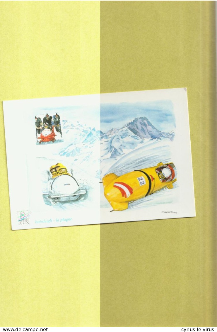 Jeux Olympiques ** Bobsleigh  ** La Plagne  ** Aquarelle Christian Burdet - Wintersport