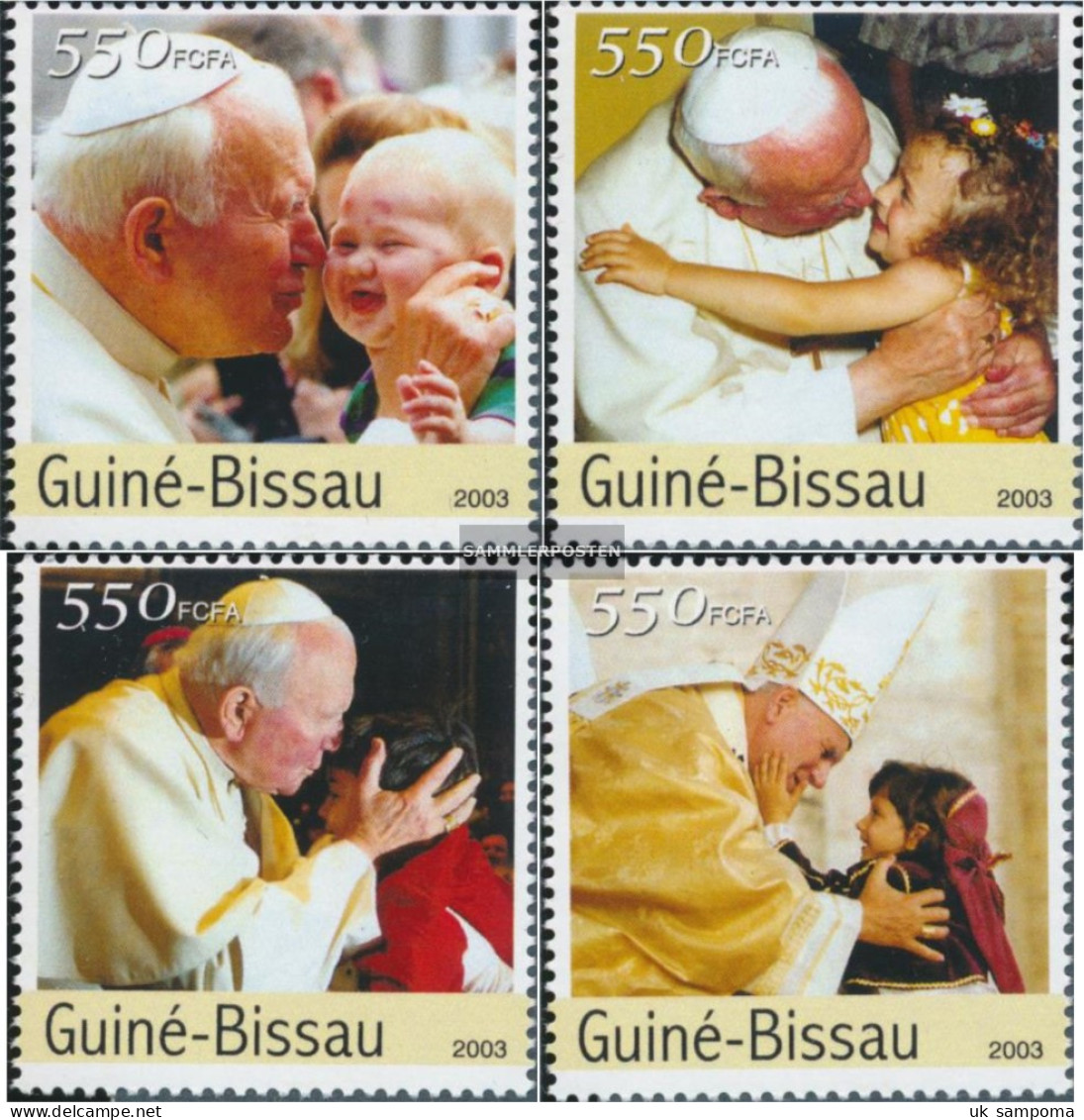 Guinea-Bissau 2057-2060 (complete. Issue) Unmounted Mint / Never Hinged 2003 Johannes Paul II. - Guinea-Bissau