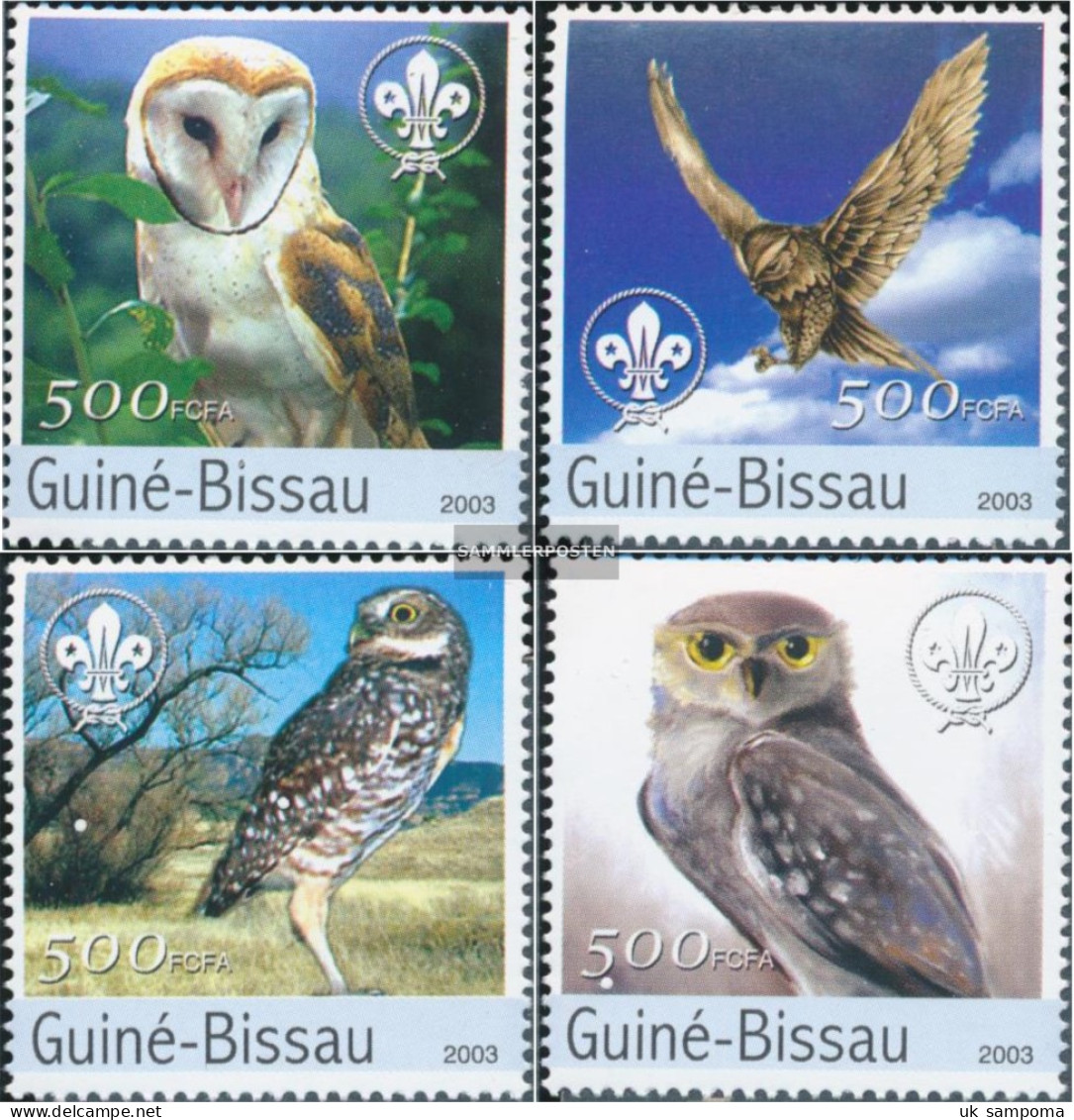 Guinea-Bissau 2041-2044 (complete. Issue) Unmounted Mint / Never Hinged 2003 Owls - Guinea-Bissau