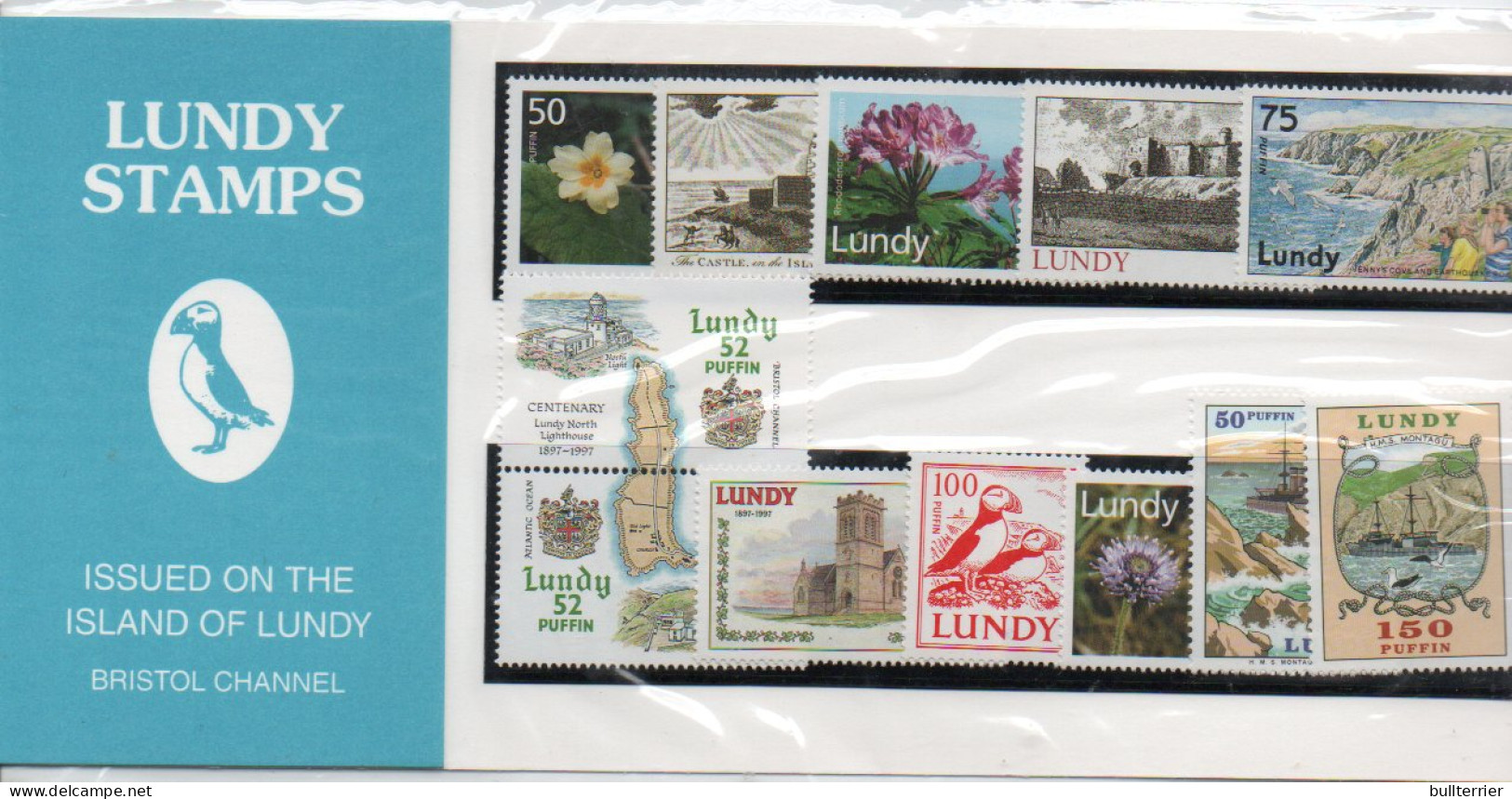 GB ( LUNDY)  SELECTIONS OF MINT ISSUES IN PACKS ( 46 STAMPS) ORIGINAL COST £19 - Emisiones Locales