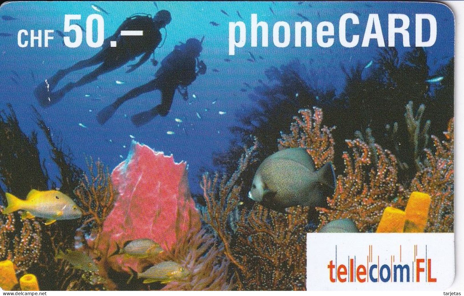 TARJETA DE SUIZA DE TELECOM FL DE PECES Y CORALES - Zwitserland