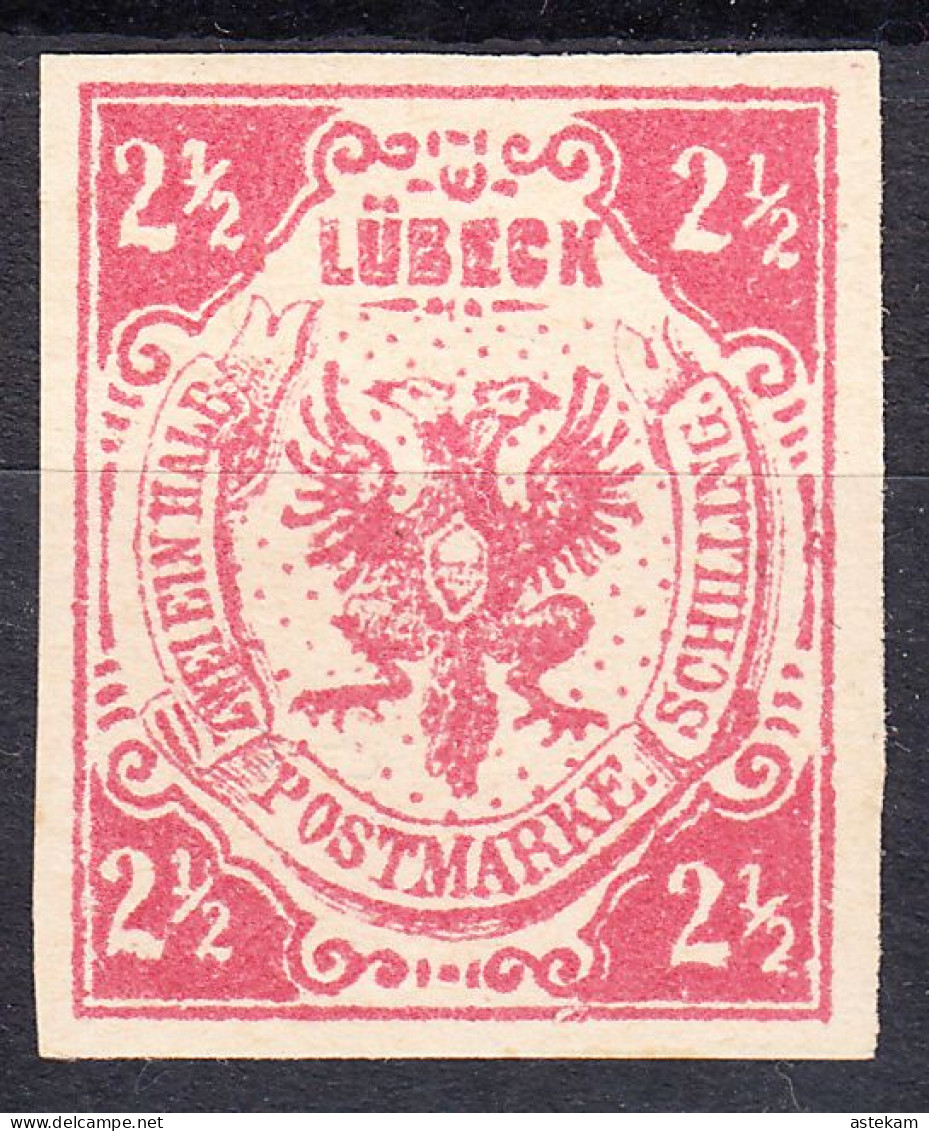 LUBECK 1859, SEPARATE MNH STAMP - MiNo 4 With PERFECT QUALITY, *** - Lübeck