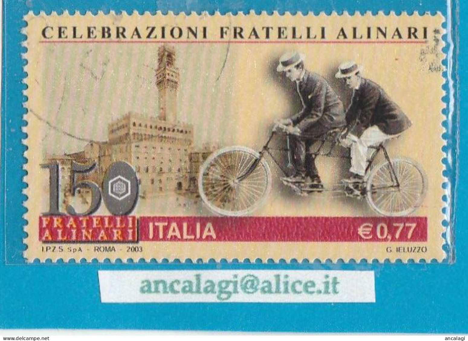 USATI ITALIA 2003 - Ref.0893 "ALINARI" 1 Val. - - 2001-10: Used