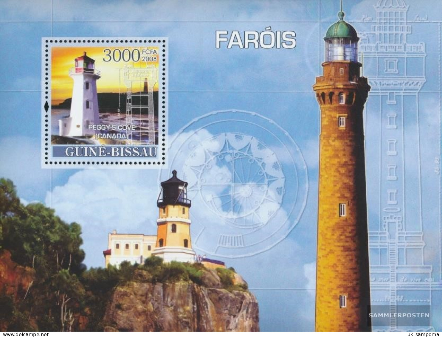 Guinea-Bissau Miniature Sheet 631 (complete. Issue) Unmounted Mint / Never Hinged 2008 Lighthouses - Guinea-Bissau