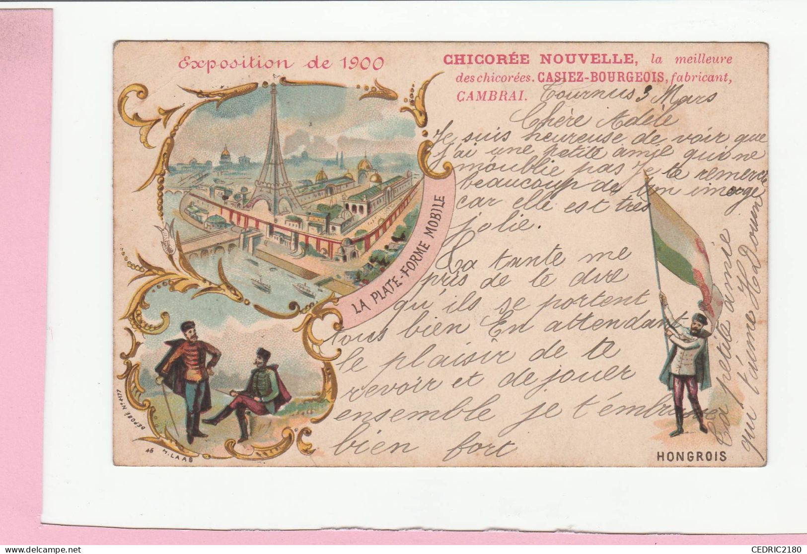 EXPOSITION DE 1900 CHICOREE NOUVELLE HONGROIS - Publicité