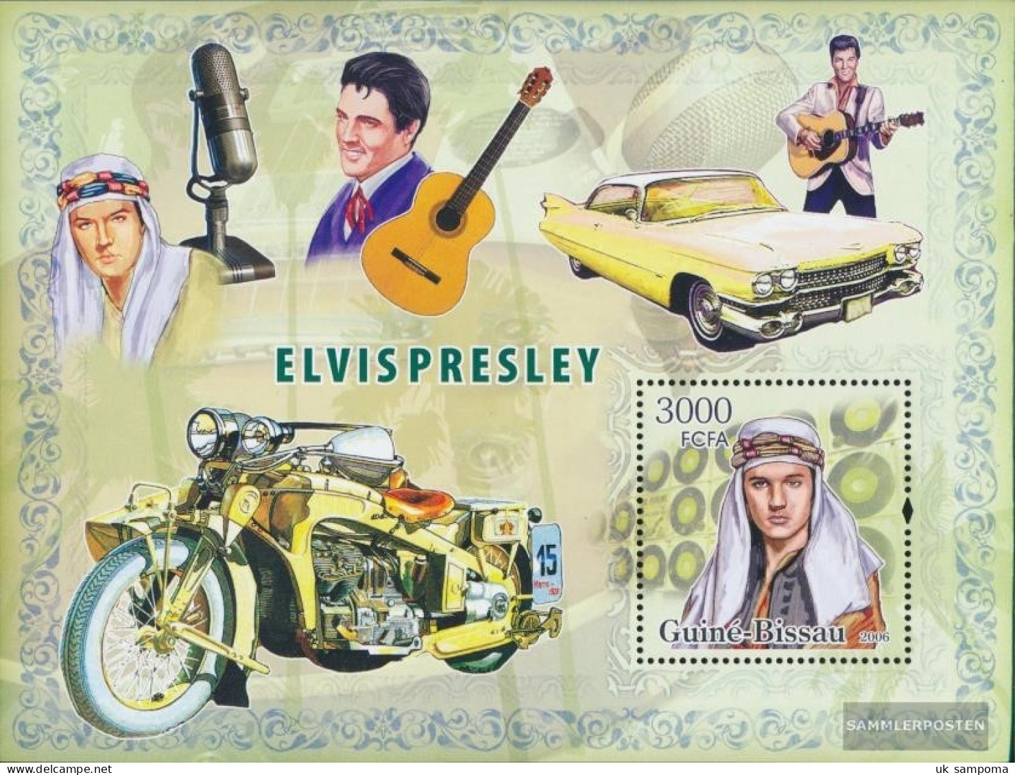 Guinea-Bissau Miniature Sheet 574 (complete. Issue) Unmounted Mint / Never Hinged 2006 Elvis Presley & Motorcycles - Guinea-Bissau