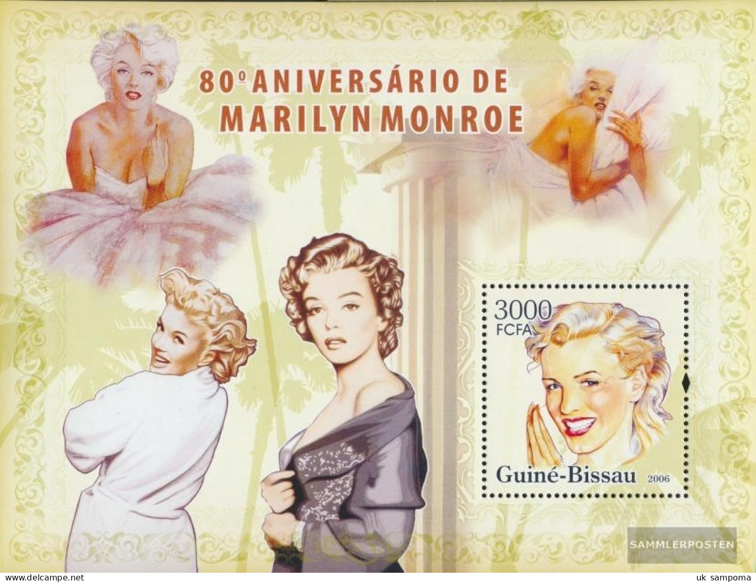 Guinea-Bissau Miniature Sheet 573 (complete. Issue) Unmounted Mint / Never Hinged 2006 80. Birthday Marilyn Monroe - Guinea-Bissau