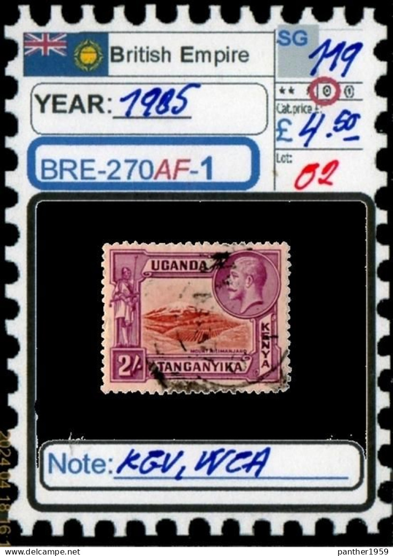 BRITISH EMPIRE#:AFRICA# K.U.T. #CROWN COLONI# KING GEORGE V#  (BRE-270AF-1) (02) - Kenya, Oeganda & Tanganyika