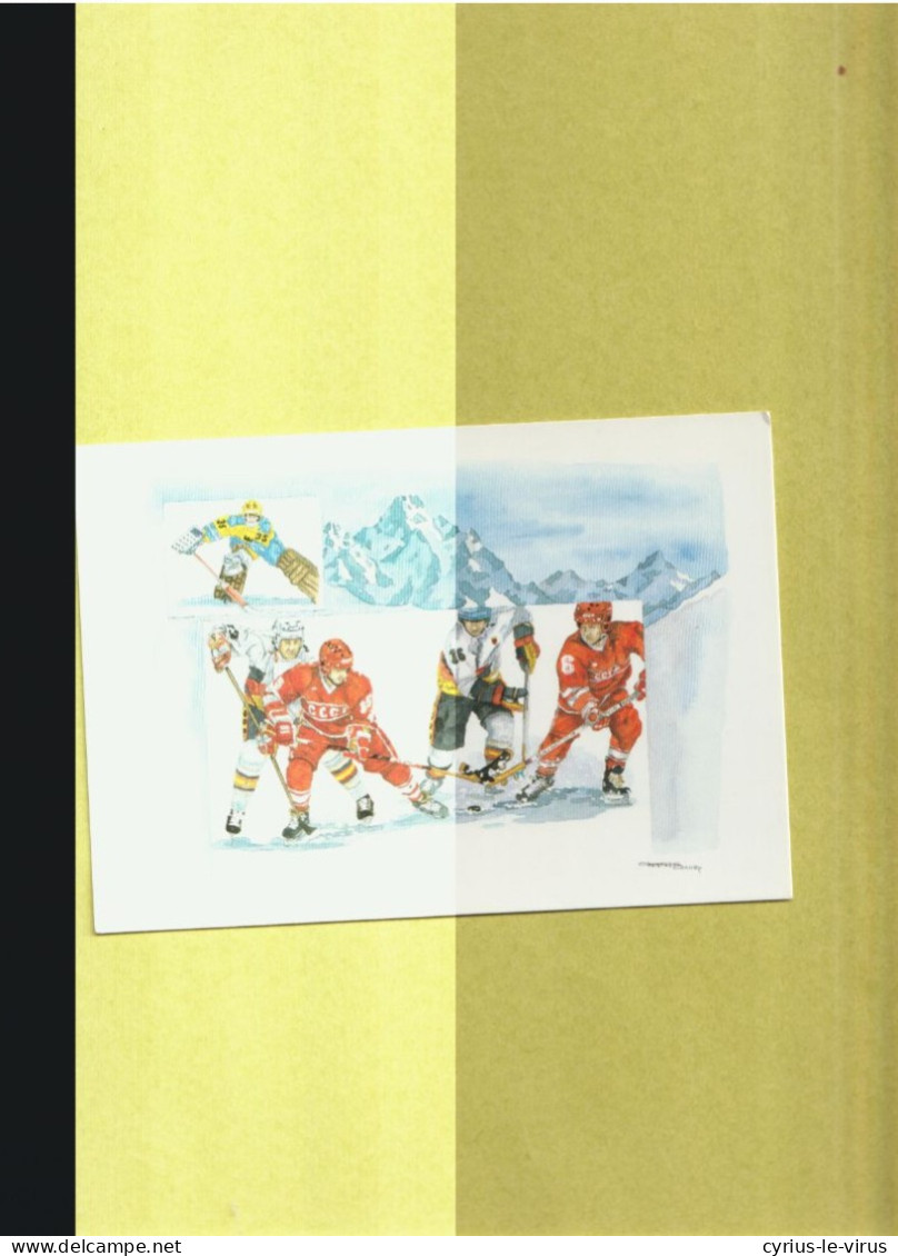 Jeux Olympiques ** Hockey Sur Glace  ** Meribel  ** Aquarelle Christian Burdet - Sport Invernali