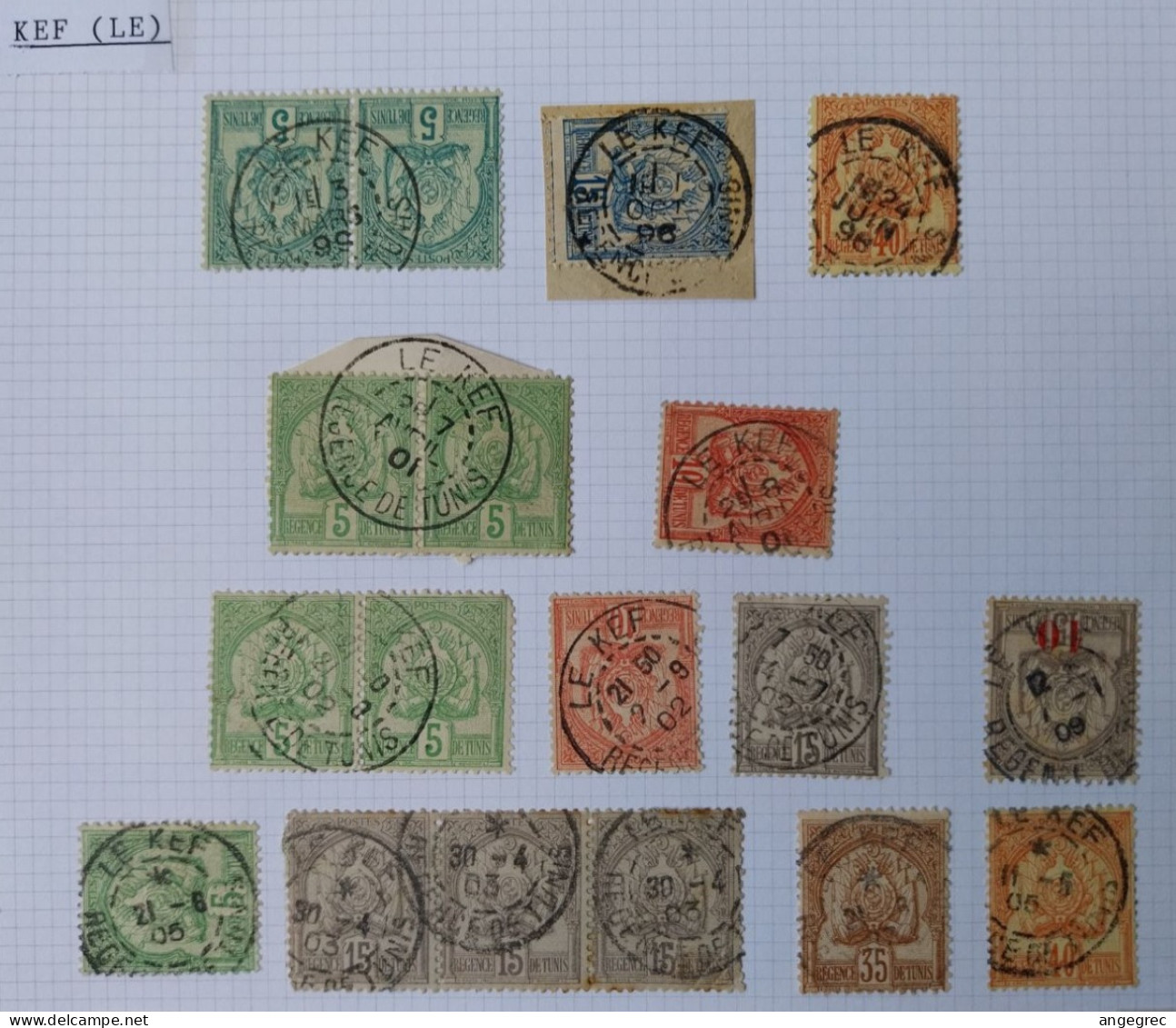 Tunisie Lot Timbre Oblitération Choisies Kef (Le)   Dont Fragment à Voir - Used Stamps