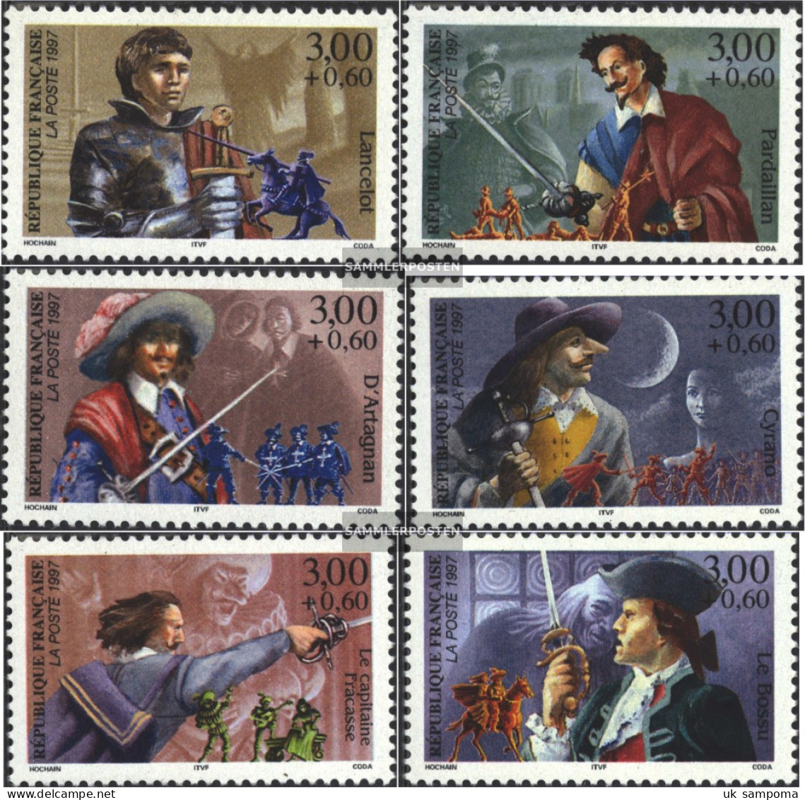 France 3255-3260 (complete Issue) Unmounted Mint / Never Hinged 1997 Heroes - Unused Stamps