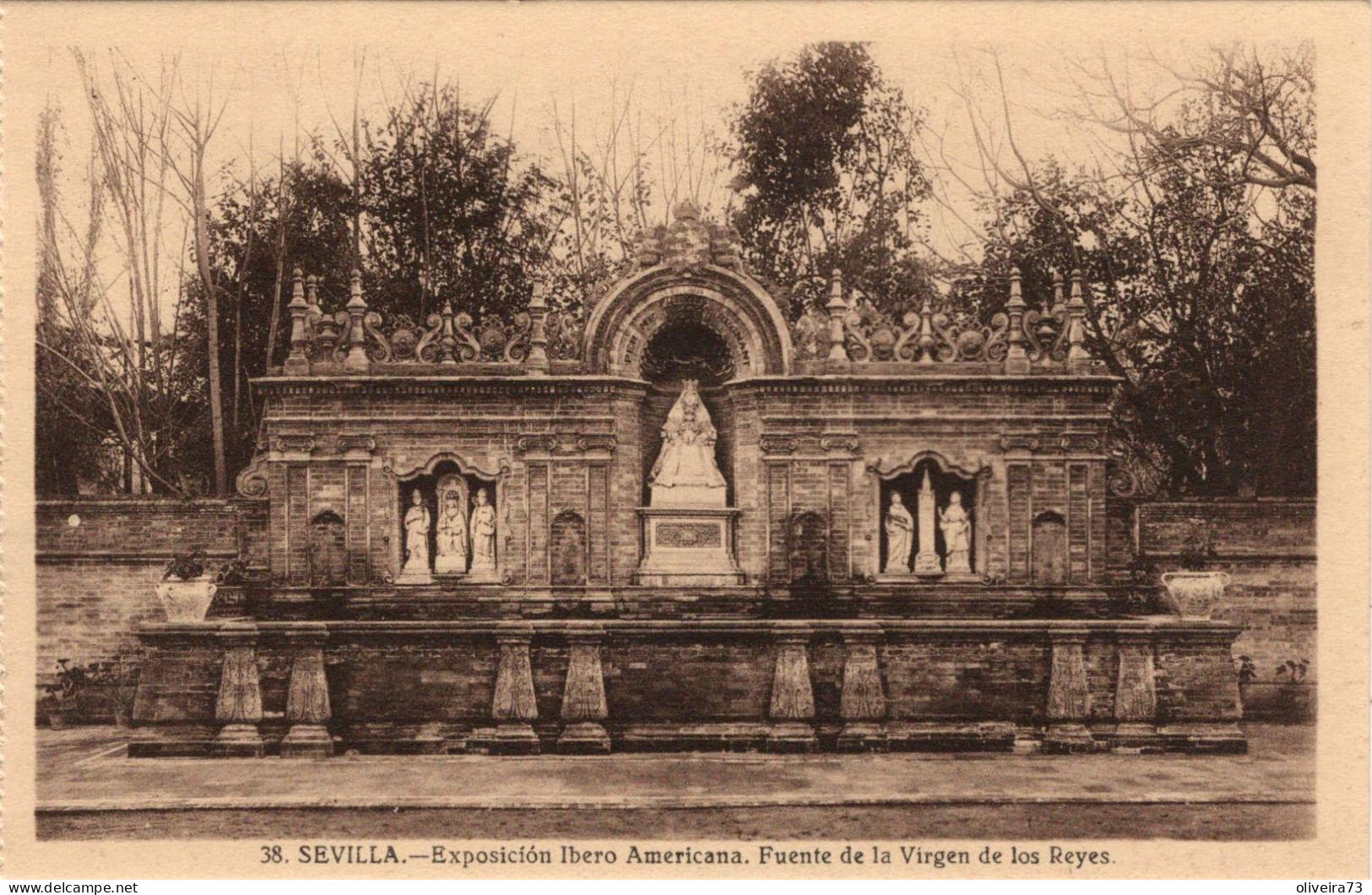 SEVILLA - Exposición Ibero Americana. Fuente De La Virgen De Los Reyes - Sevilla (Siviglia)