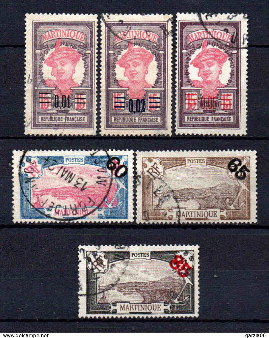 Martinique - 1922 - Aspects De La Martinique  Surch   - N° 86 à 91   Oblit - Used - Used Stamps