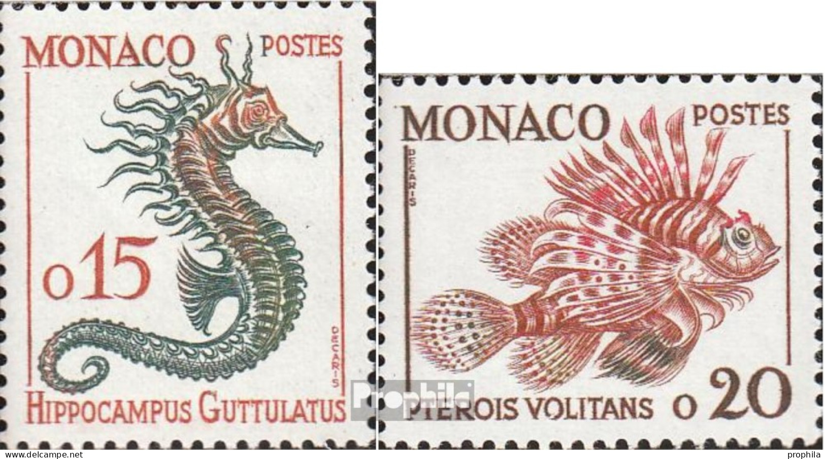 Monaco 651-652 (kompl.Ausg.) Postfrisch 1960 Fische - Ongebruikt