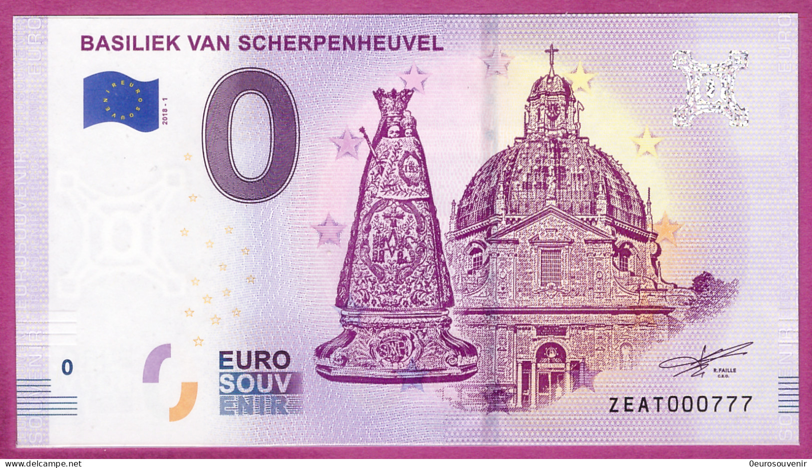 0-Euro ZEAT 2018-1 # 777 ! BASILIEK VAN SCHERPENHEUVEL - Privatentwürfe