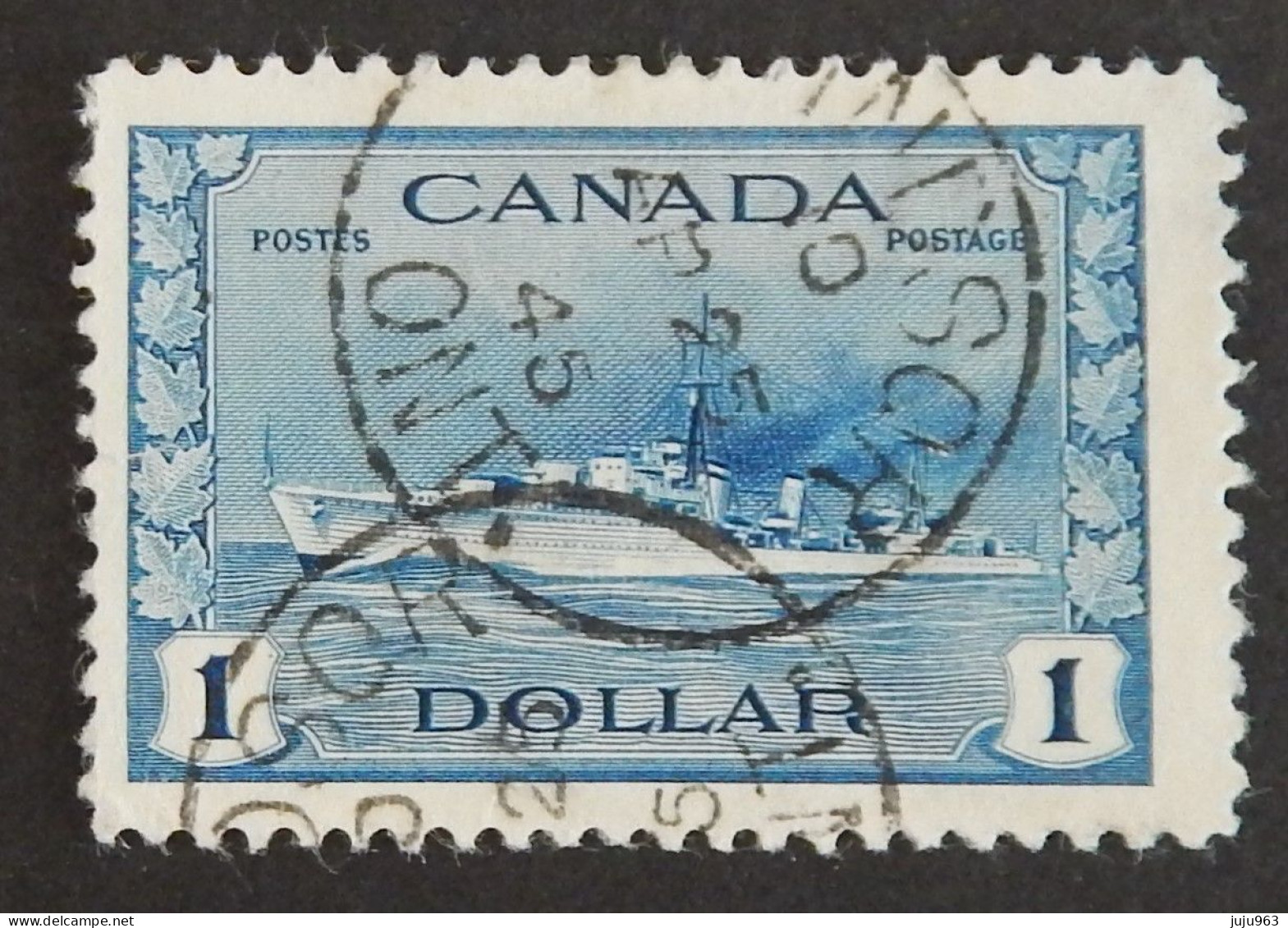 CANADA YT 218 OBLITÉRÉ "DESTROYER IROQUOIS" ANNÉES 1943/1948 - Used Stamps