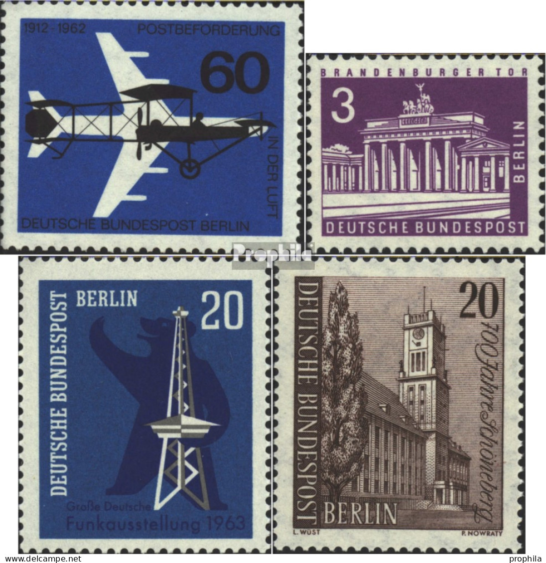 Berlin (West) 230,231,232,233 (kompl.Ausg.) Postfrisch 1962/64 Luftpost, Tor, DFA, Schöneberg - Neufs