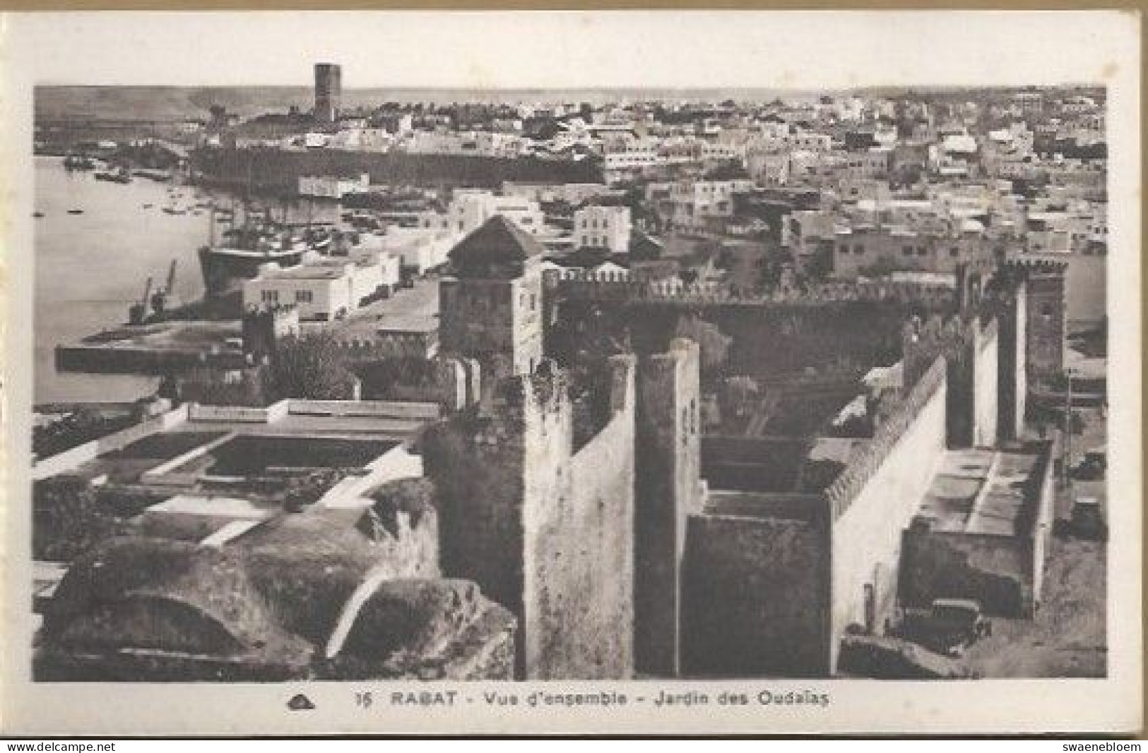 MT.- MAROKKO. RABAT. VUE D'ENSEMBLE - JARDIN DES OUDAIAS. ONGELOPEN - Rabat