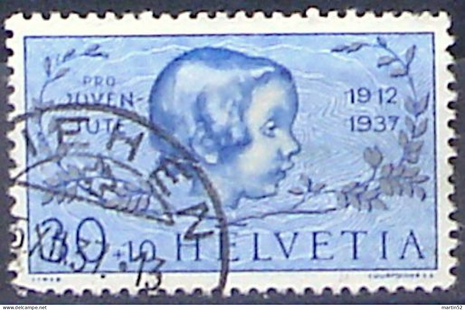 Schweiz Suisse Pro Juventute 1937: Mädchen Zu WI 84 Mi 317 Yv 306 Mit Voll-Stempel RIEHEN 5.XII.37 (Zumstein CHF 9.00) - Used Stamps