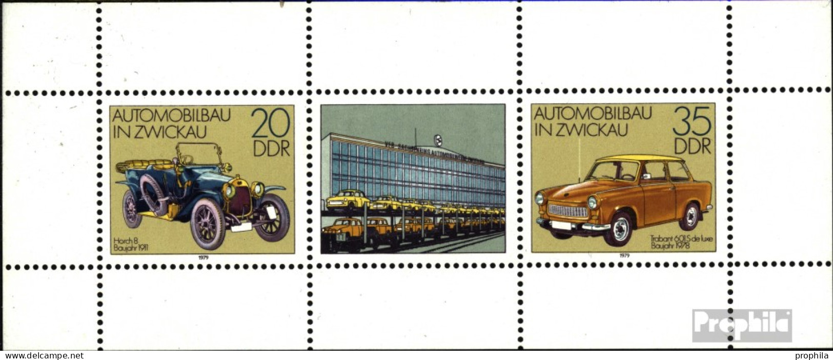 DDR 2412-2413 Kleinbogen (kompl.Ausgabe) Postfrisch 1979 Automobilbau - Unused Stamps