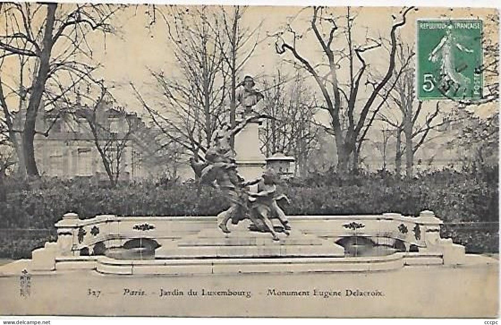 CPA Paris Jardin Du Luxembourg - Monument Eugène Delacroix - Arrondissement: 06