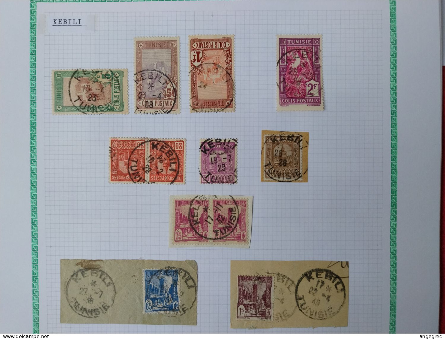Tunisie Lot Timbre Oblitération Choisies  Kebili  Dont Colis Postaux Et Fragment à Voir - Used Stamps