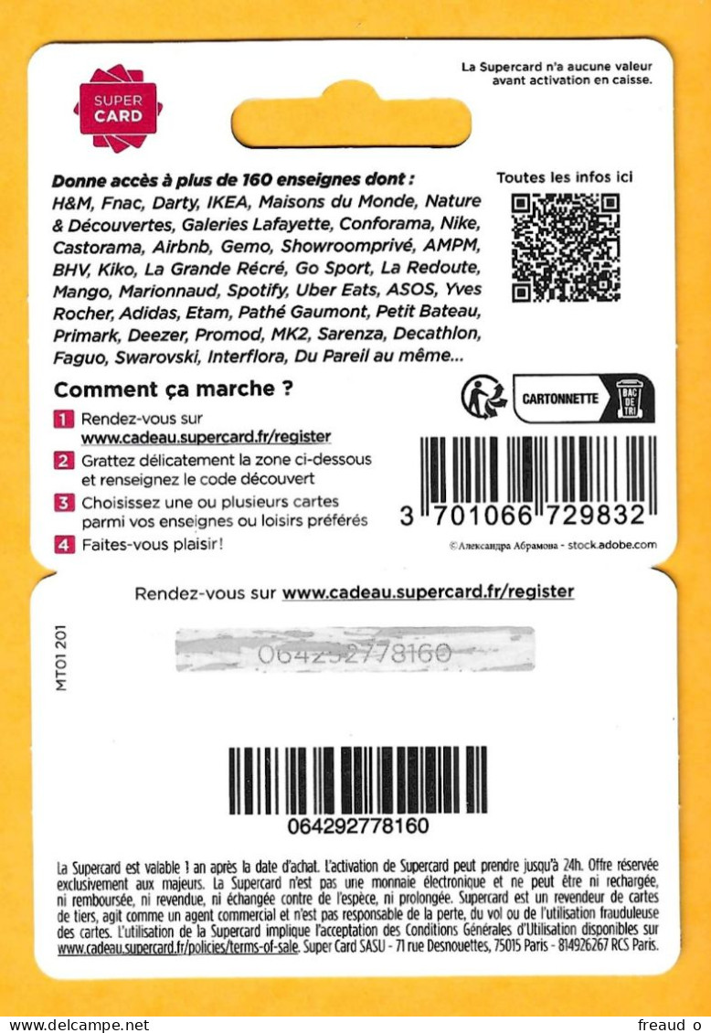 Carte Cadeau SUPERCARD - CADEAU - - Gift Cards