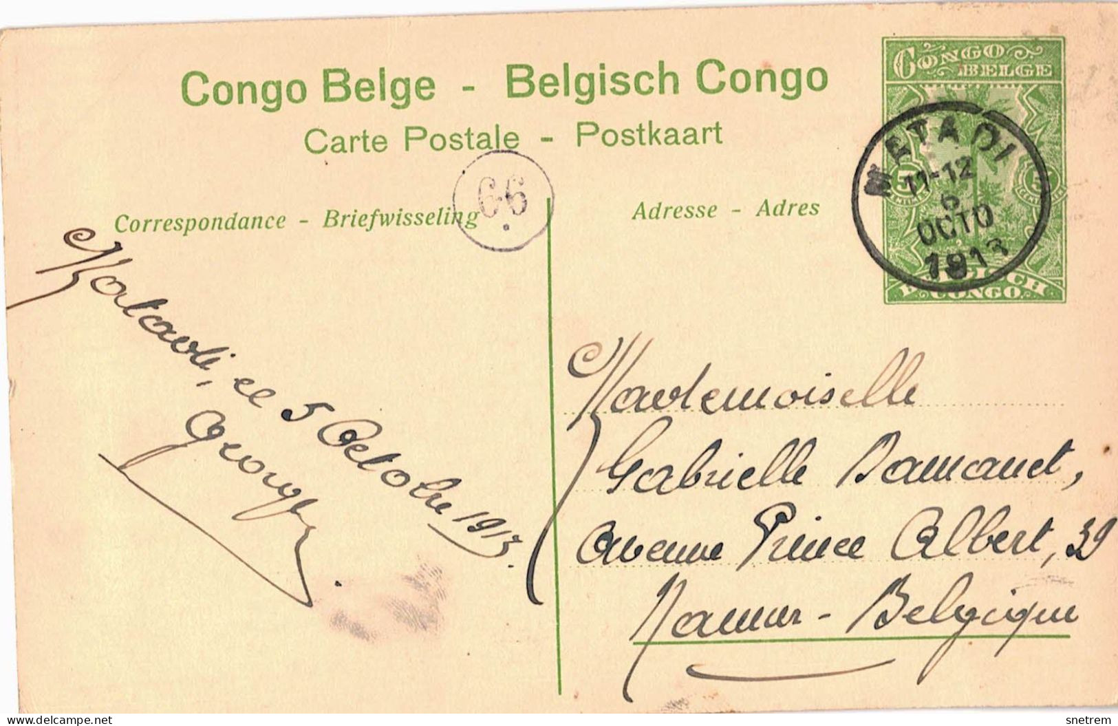 Congo Belge - Carte Prétimbrée No 39 - Stanley - Falls - Un Village - Belgisch-Congo