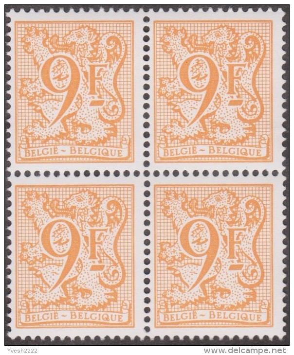 Belgique 1985  COB 2159 P X 4. 9 F Lion Héraldique Avec Banderole, Papier Polyvalent. Cote 110 €. Neuf Sans Charnière - Unused Stamps