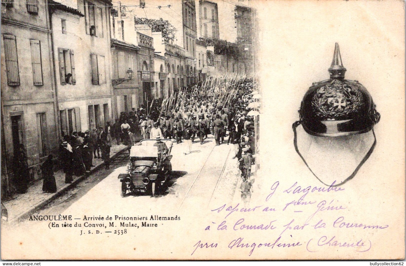SELECTION -   ANGOULEME  - Arrivée De Prisonniers Allemands (en Tête Du Convoi M.Mulac, Maire. - Angouleme