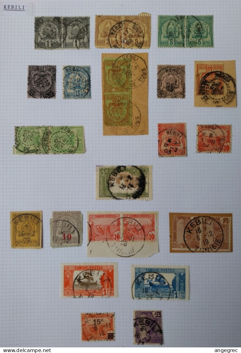 Tunisie Lot Timbre Oblitération Choisies  Kebili  Dont Fragment à Voir - Used Stamps
