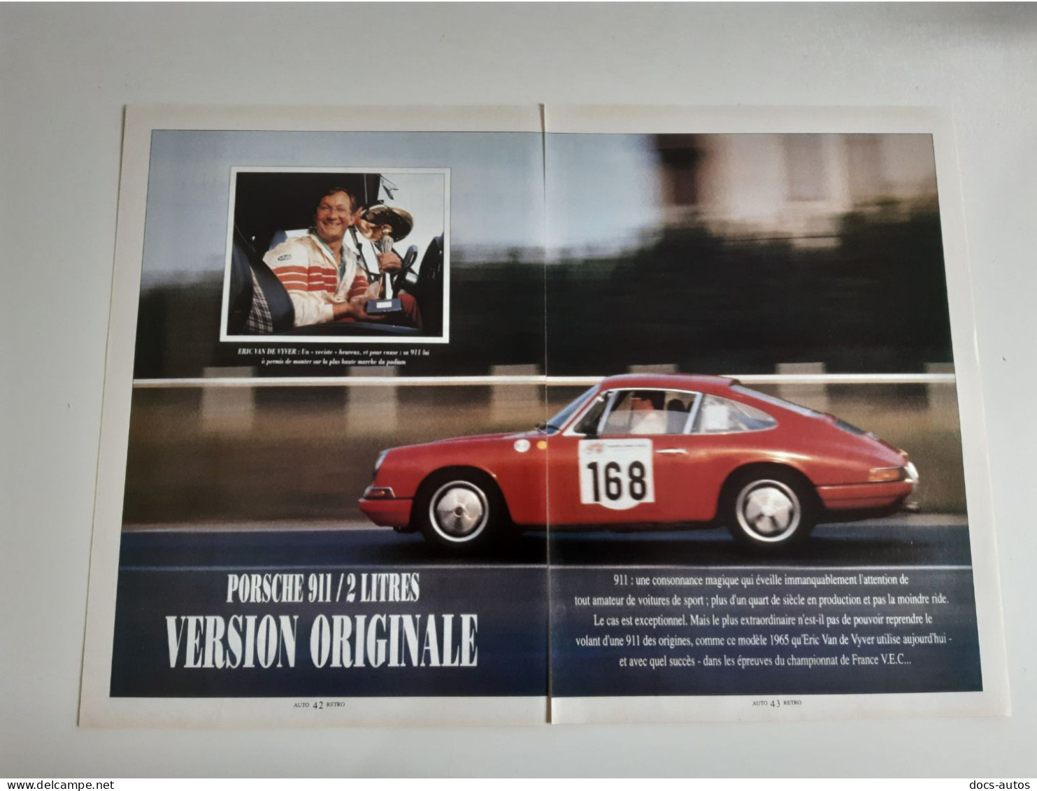 Coupure De Presse Automobile Porsche 911 2 Litres - Voitures