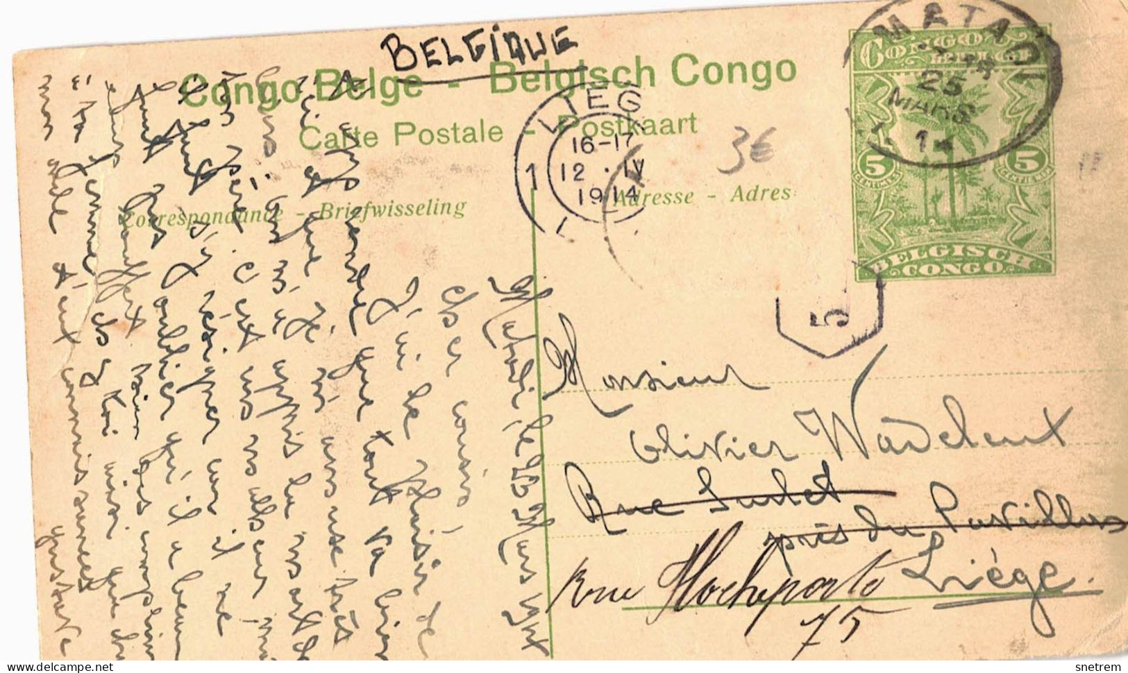 Congo Belge - Carte Prétimbrée No 42 - Le Lualaba - Congo Belge