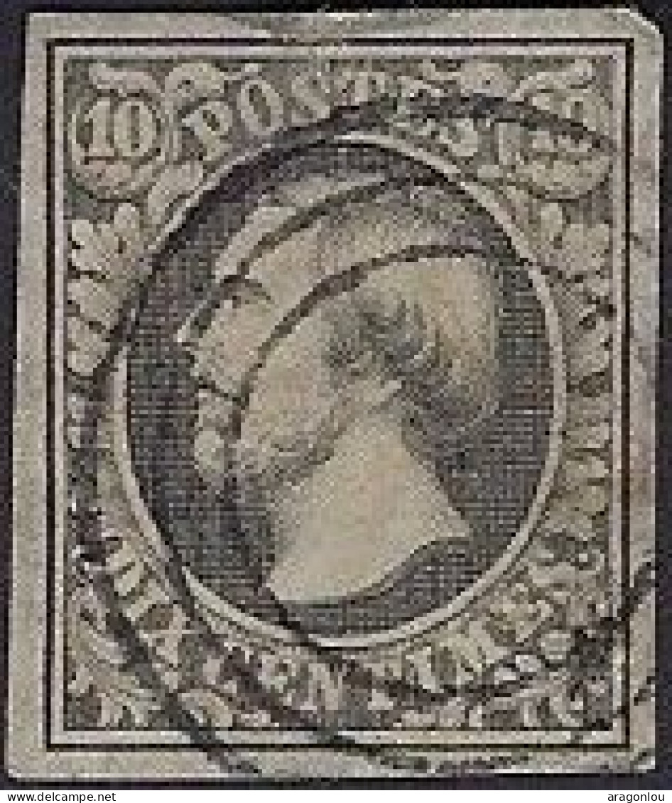 Luxembourg - Luxemburg - Timbre - Guillaume  III    Cachet  Cercles   Michel 1 - 1852 Wilhelm III.