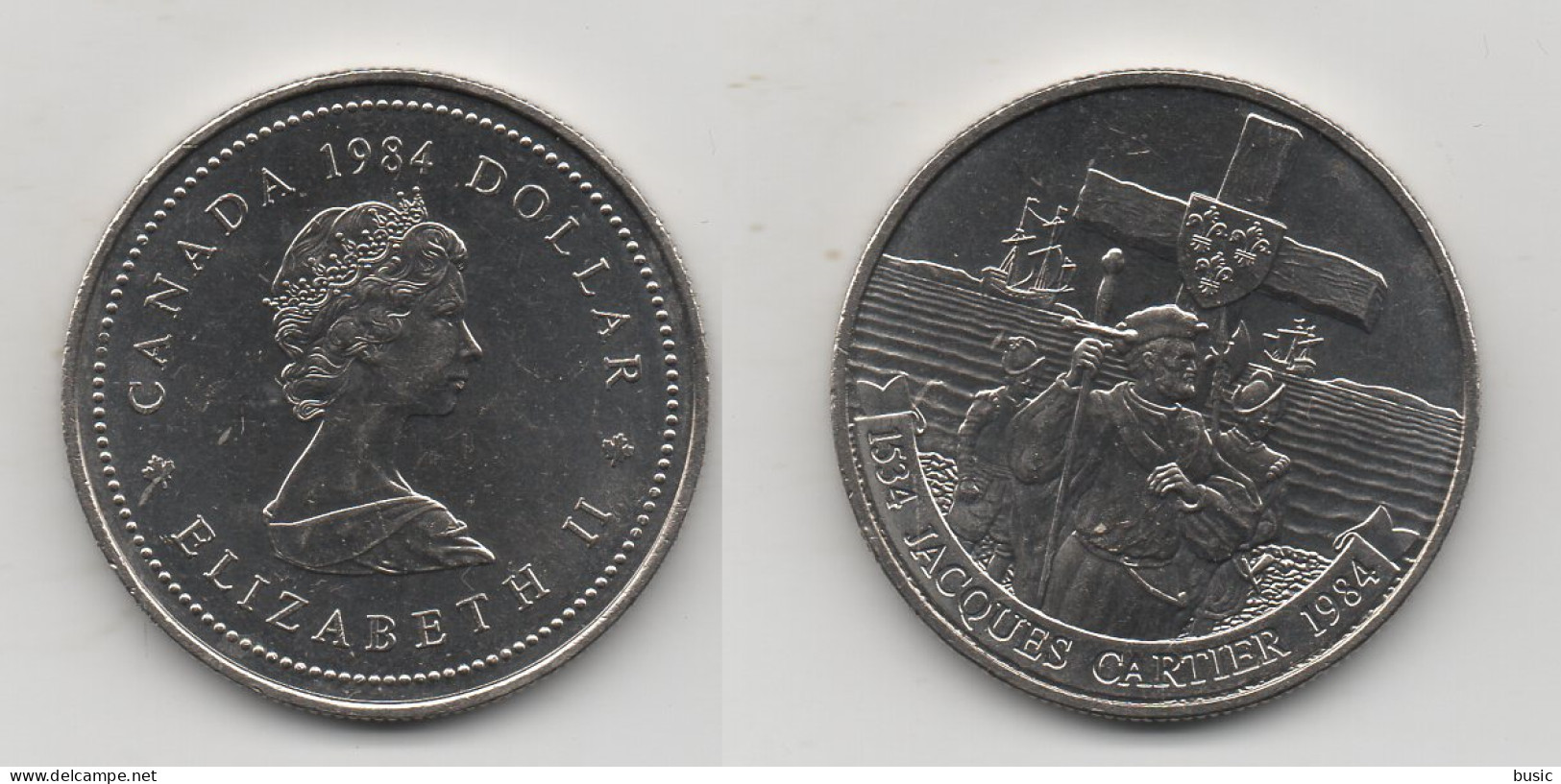 +  1 DOLLAR 1984 + JACQUES CARTIER  + - Canada