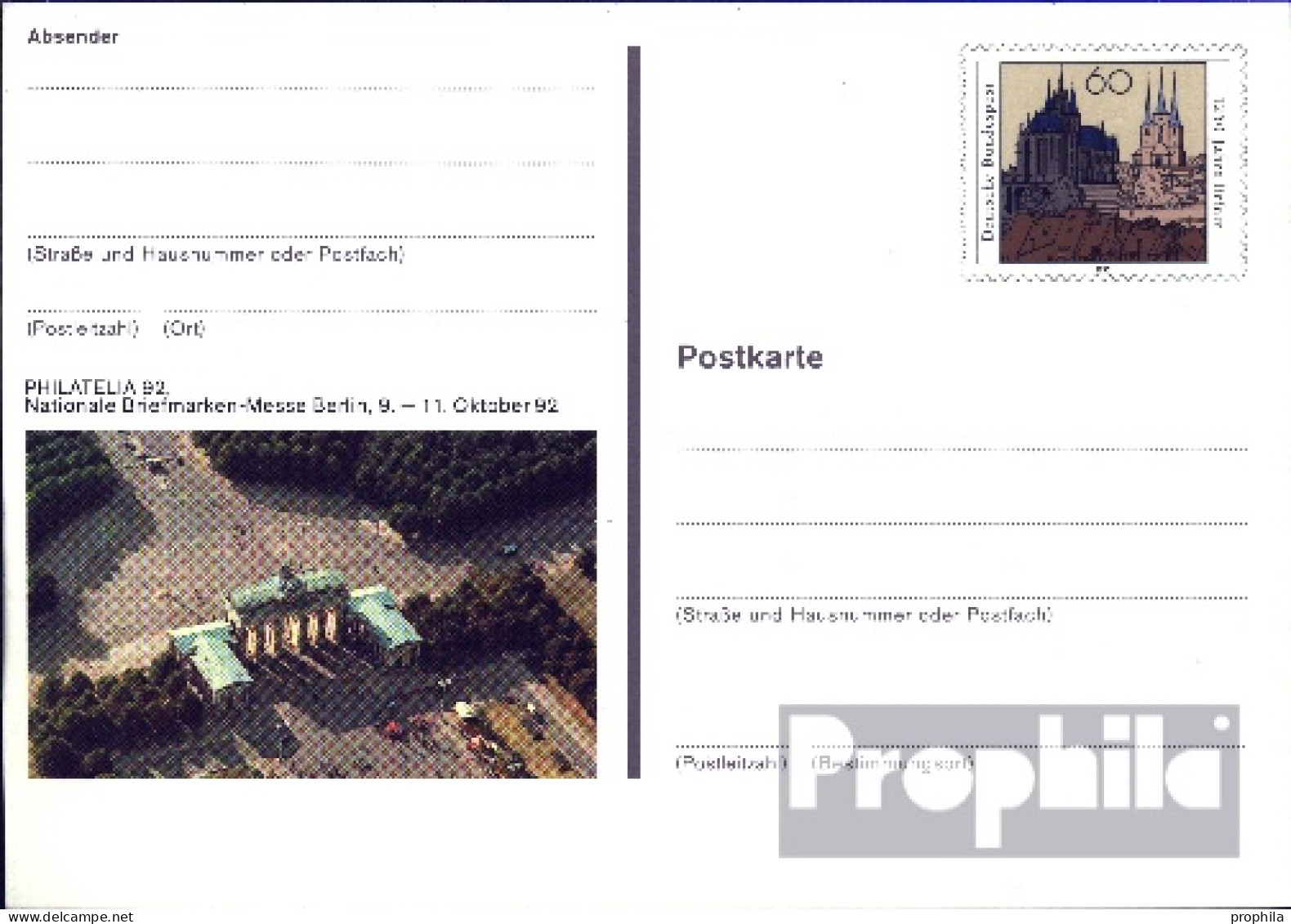 BRD PSo28 Amtliche Sonderpostkarte Gefälligkeitsgestempelt Gebraucht 1992 Philatelia 92 - Other & Unclassified