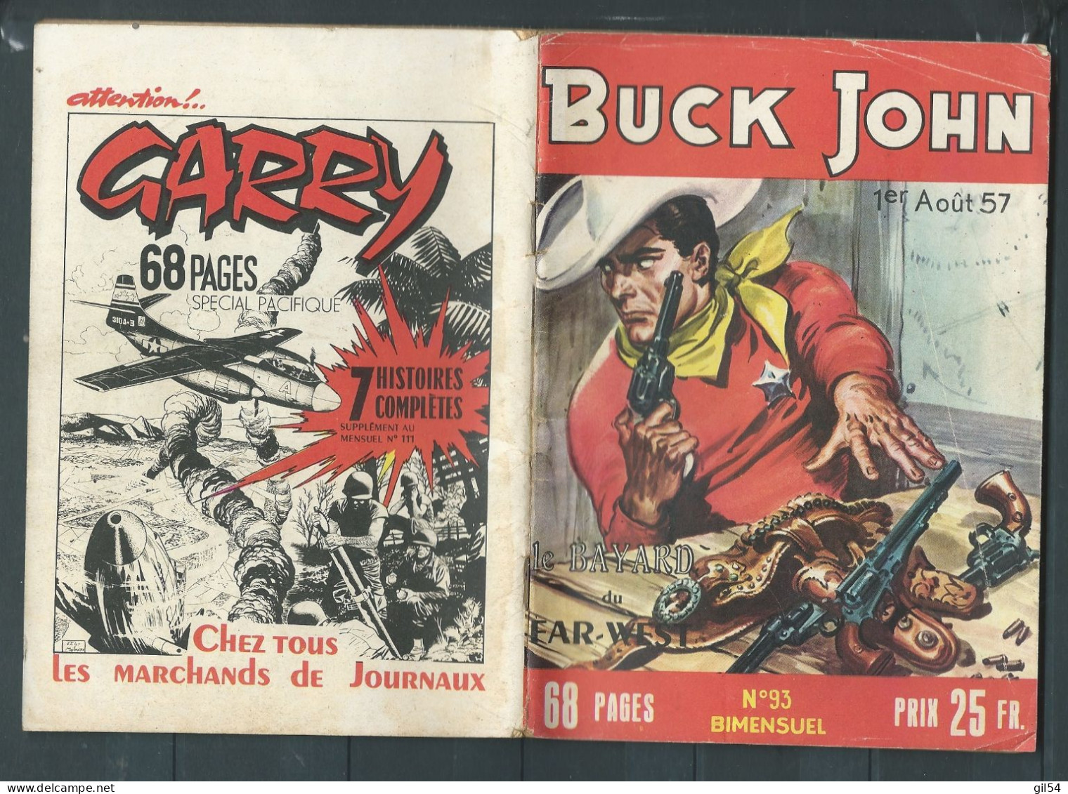 Bd " Buck John   " Bimensuel N° 93"   Dans La Guerre Des éleveurs    , DL  N° 40  1954 - BE-   BUC 0803 - Formatos Pequeños
