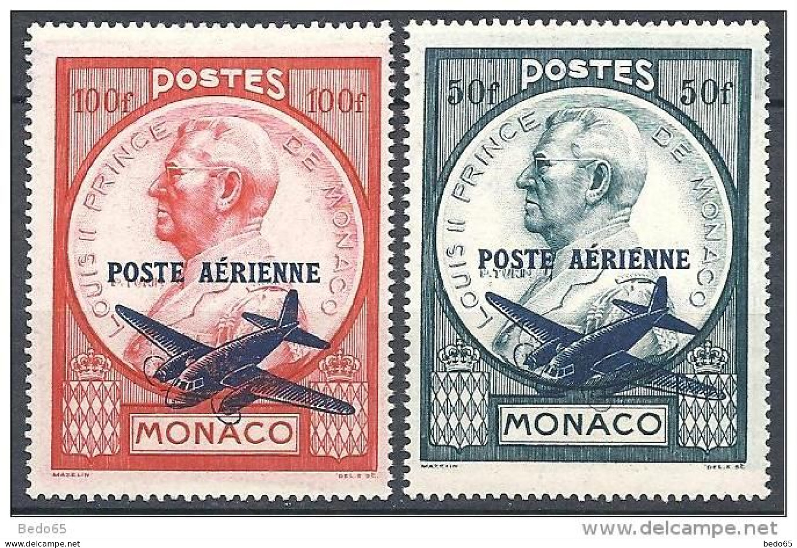 MONACO PA N° 13/14 NEUF** TTB - Airmail