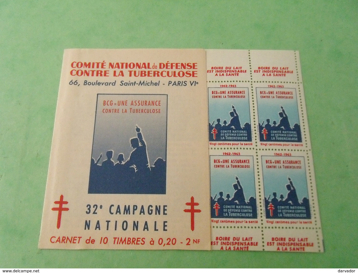 TC29 / ANTITUBERCULEUX / TUBERCULOSE / Carnet De 1962/63 - Tuberkulose-Serien