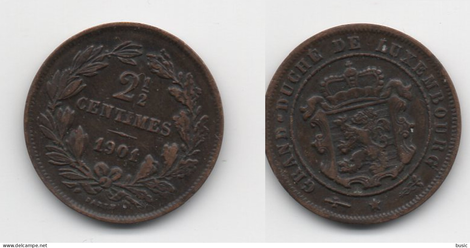 +  2 1/2 CENTIMES 1901  + - Luxembourg