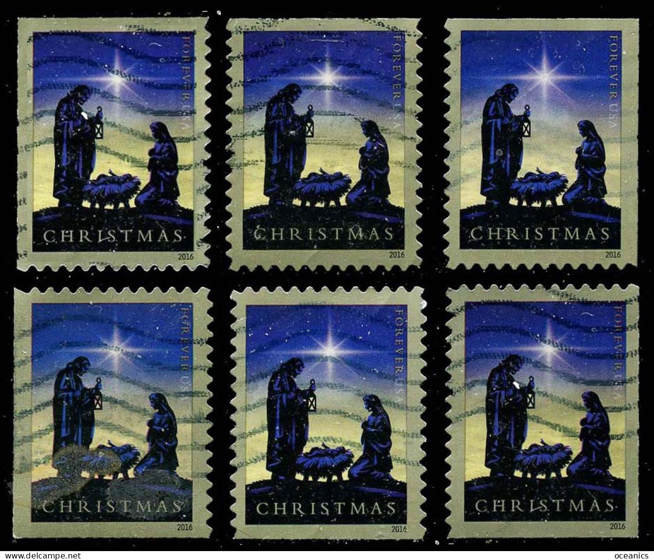 Etats-Unis / United States (Scott No.5144 - Christmas 2016) (o) All 6 Different Positions - Gebruikt