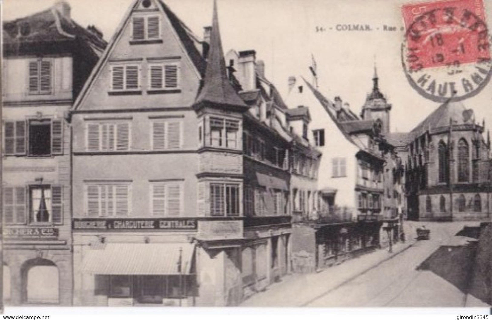 COLMAR  Rue...Texte Caché Par Le Timbre..à Définir - Colmar