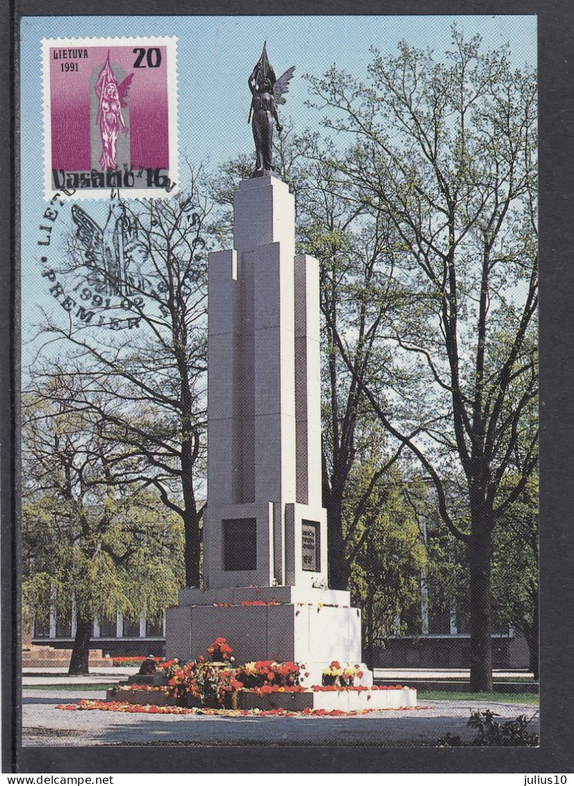 LITHUANIA 1991 Maximum Card Kaunas Statue Of Liberty #LTV258 - Litauen